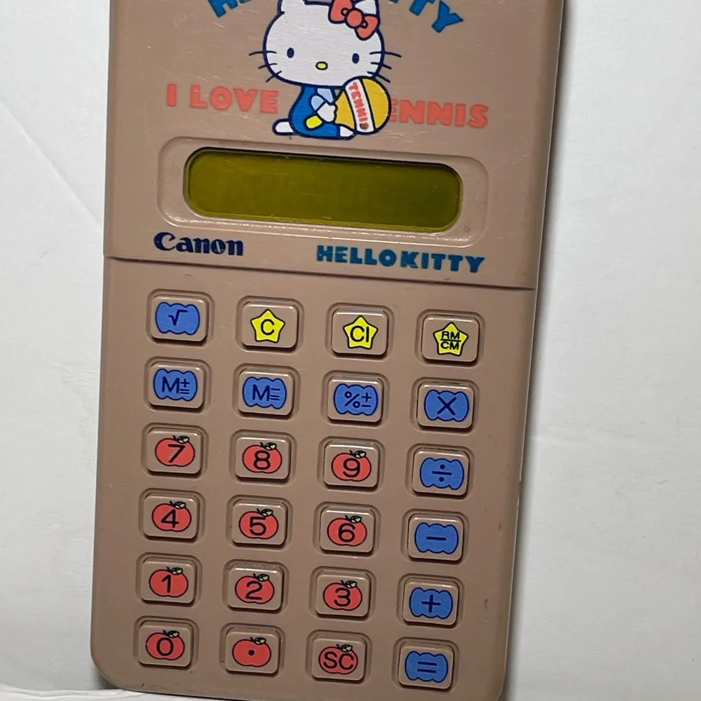 Retro Sanrio Hello Kitty Calculator Early 1976 Made By Canon Lc-321
